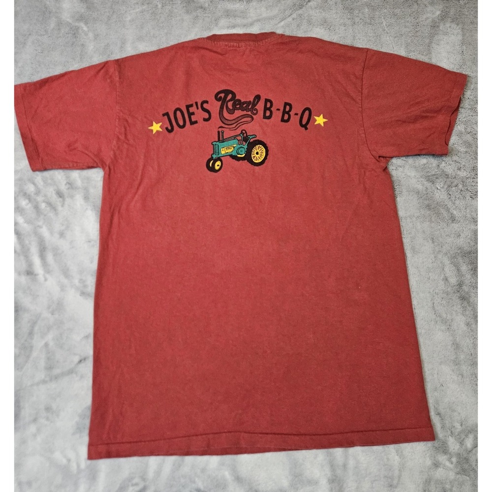 Vintage Single Stitch Joe's Real BBQ T-Shirt Men's Size Large Fits Like a Med